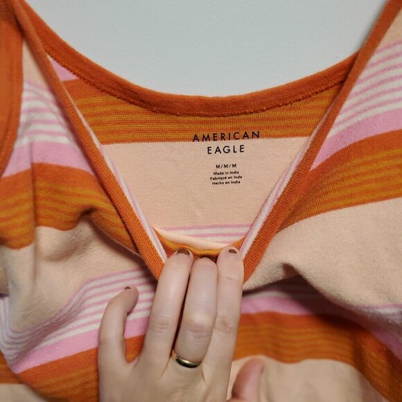 American Eagle Stripe Mini Tank Medium - Picture 2 of 4